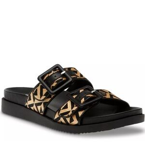 Steven By Steve Madden Black and Tan Sandals